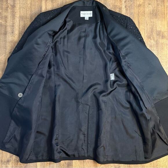 John Meyer of Norwich Women’s VTG 100% Wool Beaded Double-Breasted Blazer Sz 10 - Picture 9 of 10